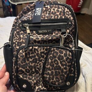 Madden NYC Leopard Print Backpack NWT